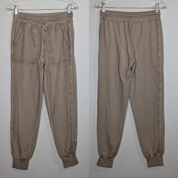 Barefoot Dreams Malibu Collection tan jogger sweatpant XS - Picture 1 of 13